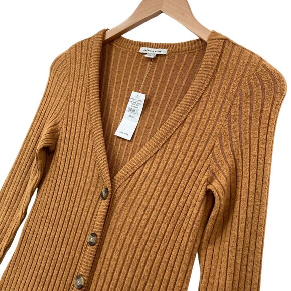 American Eagle Outfitters Sweater Dress Womens XS Camel Color Knit Viscose Blend - Picture 9 of 16